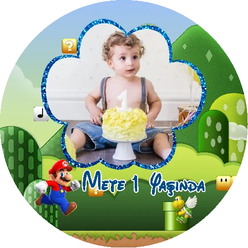 Super Mario Temalı Yuvarlak Açacak Magneti